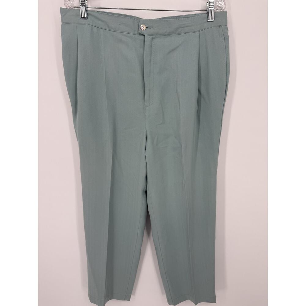 Tommy Bahama 100% Silk Womens Ocean Blue Fully Lined Wide Leg Pants Size 14 - Picture 2 of 11